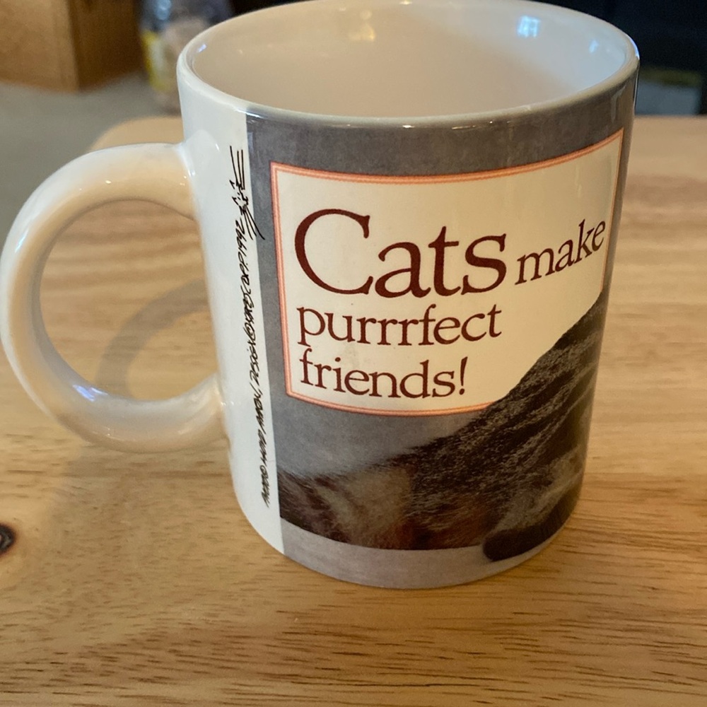 Cats make purrrfect friends! Coffee or tea mug